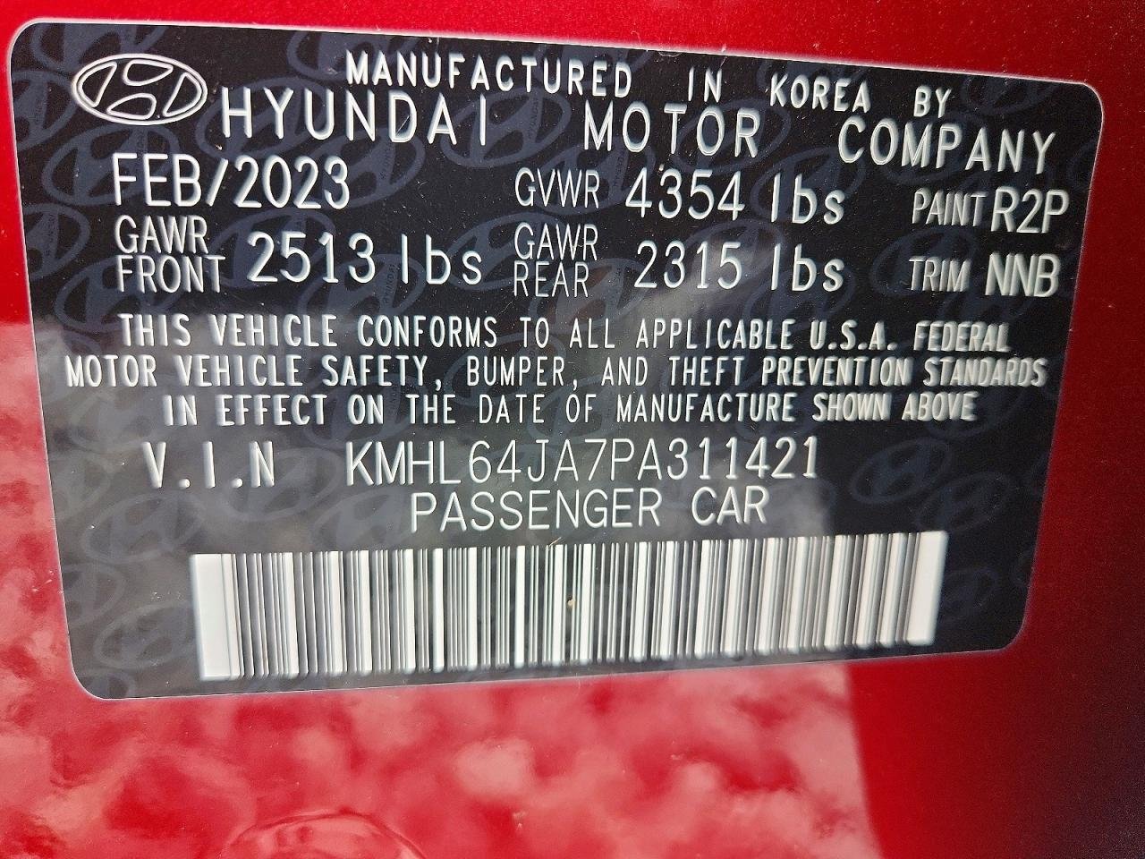 2023 Hyundai Sonata Sel 12