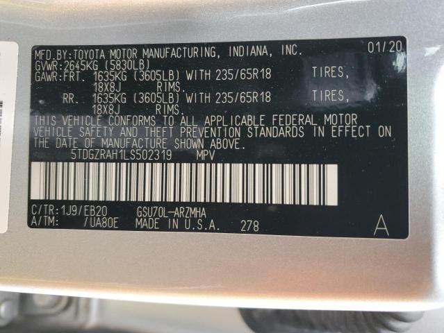 2020 Toyota Highlander Xle 22