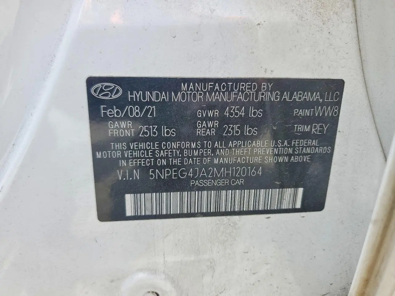 2021 Hyundai Sonata Se 12
