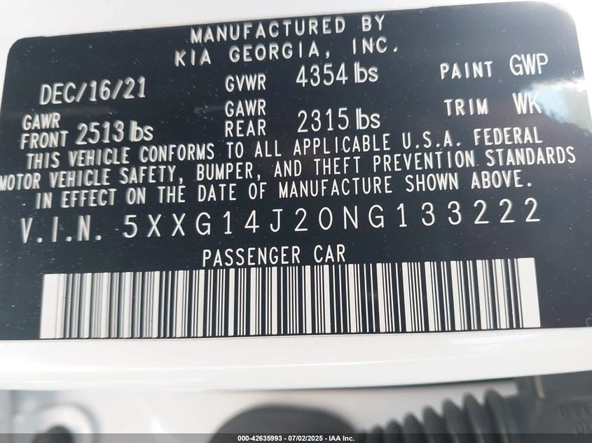 2022 Kia K5 Lxs 10