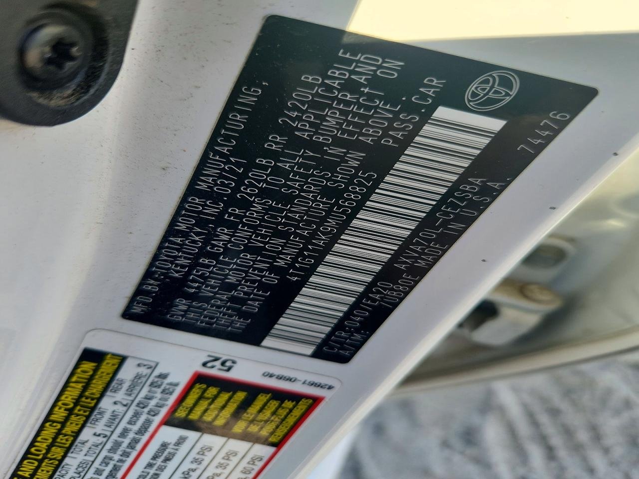 2021 Toyota Camry Se 14