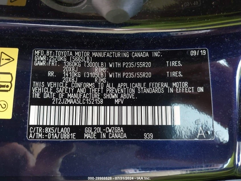 2020 Lexus Rx 350 15