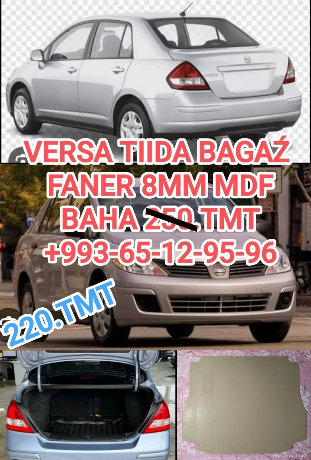 VERSA TIIDA BAGAŹ FANER MDF 8MM, WE KOWRIK 1
