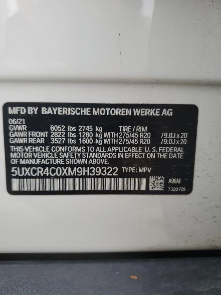 2021 BMW X5 Sdrive 40I 15