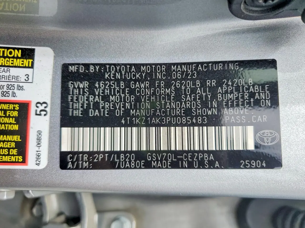 2023 Toyota Camry Xse V6 12