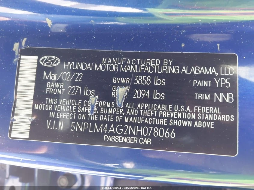 2022 Hyundai Elantra Sel 9