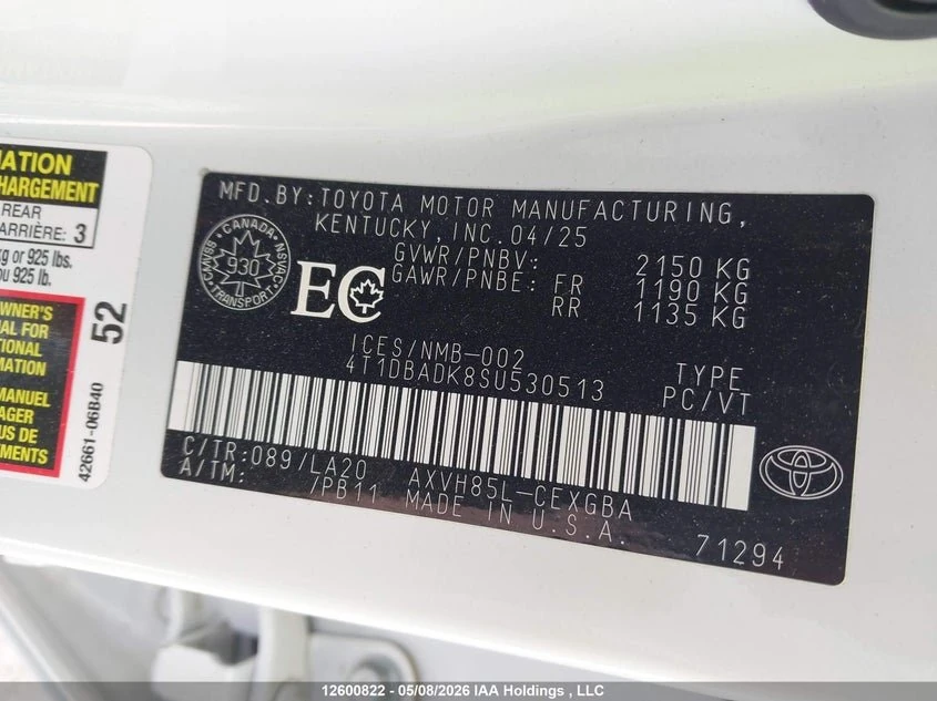 2025 Toyota Camry Xse/Xle/Le/Se 14