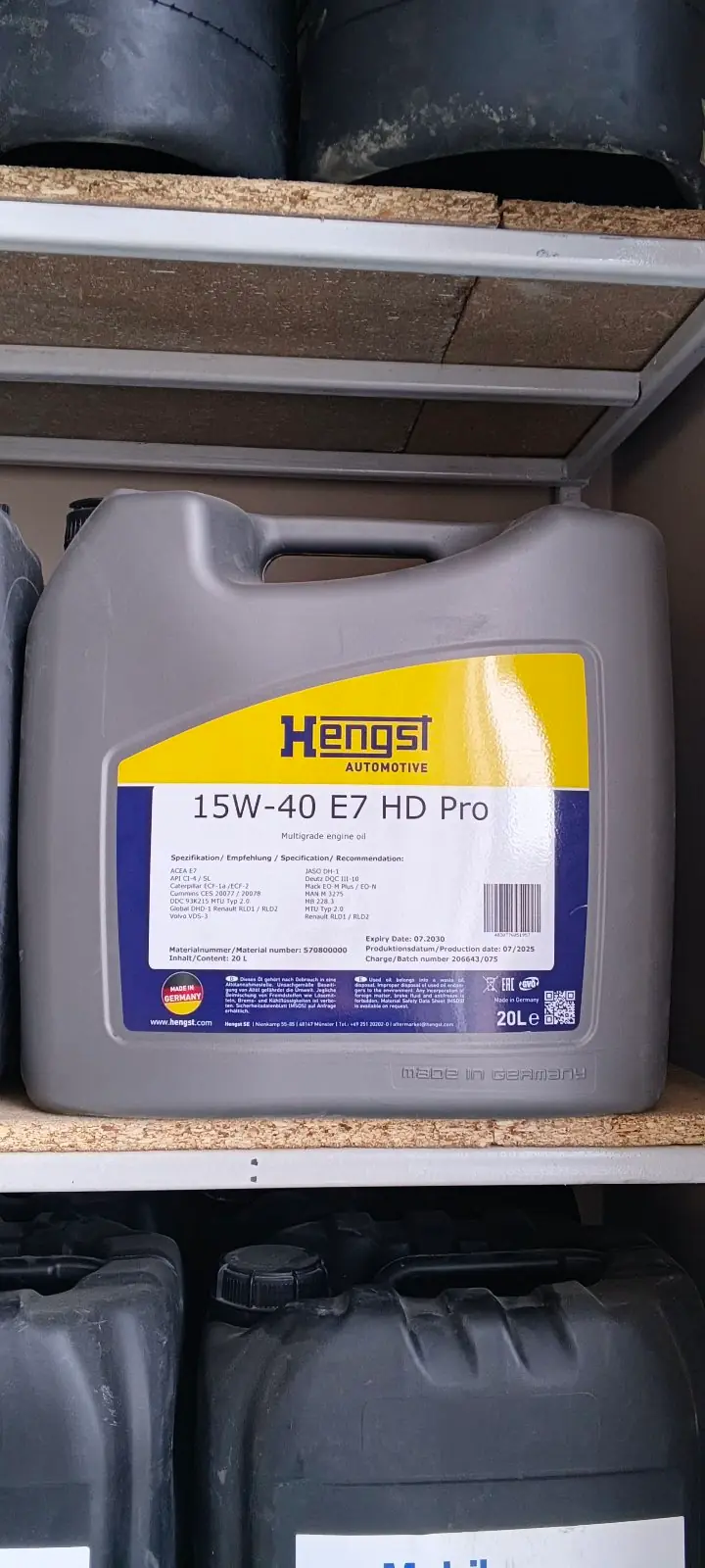 Hengst 15W-40 E7 1