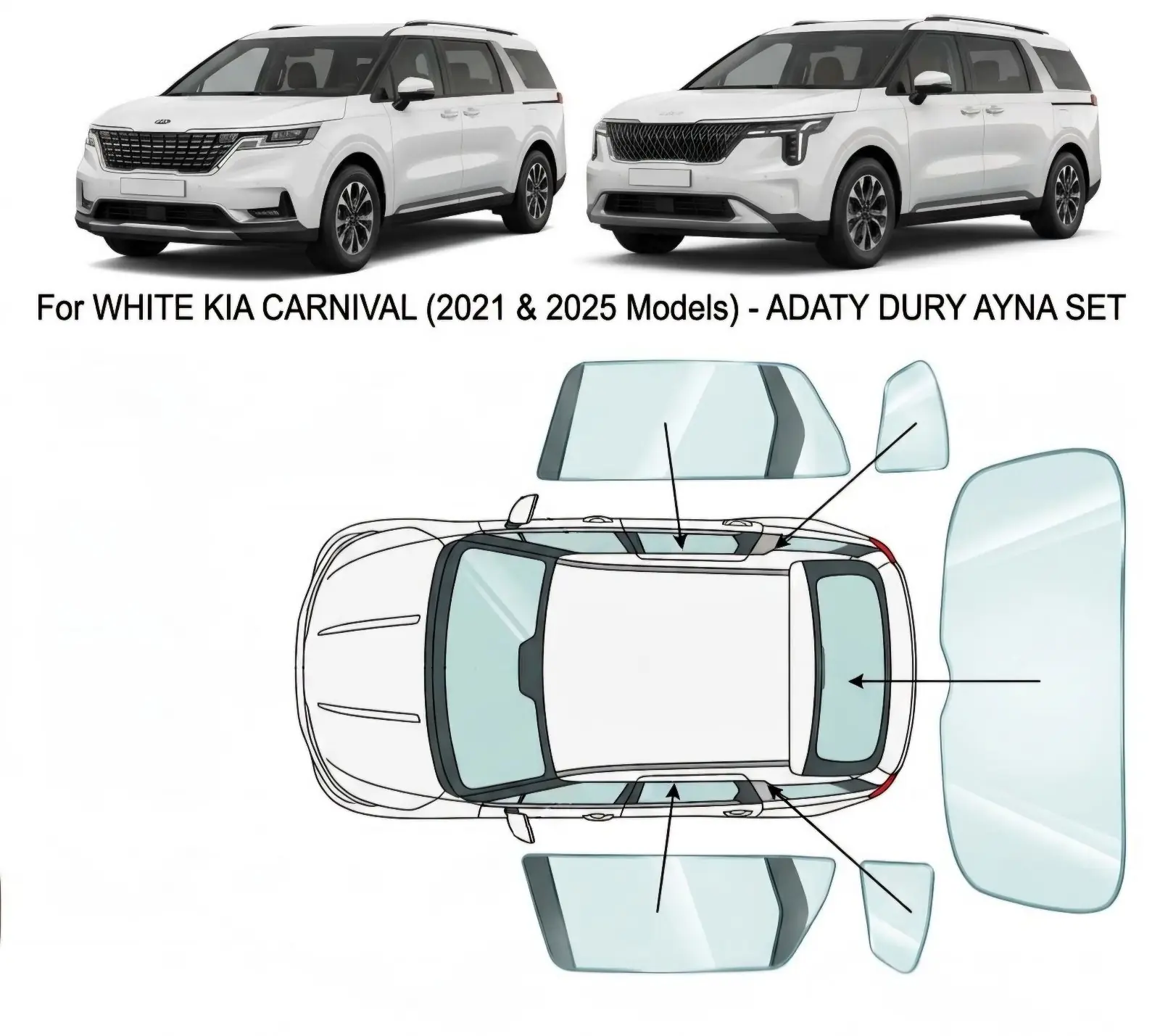 Kia Carnival 2021-2026 ak aynasy 2