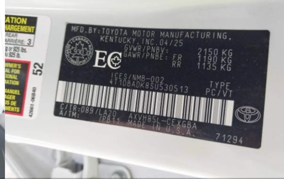 2025 Toyota Camry Xse/Xle/Le/Se 3