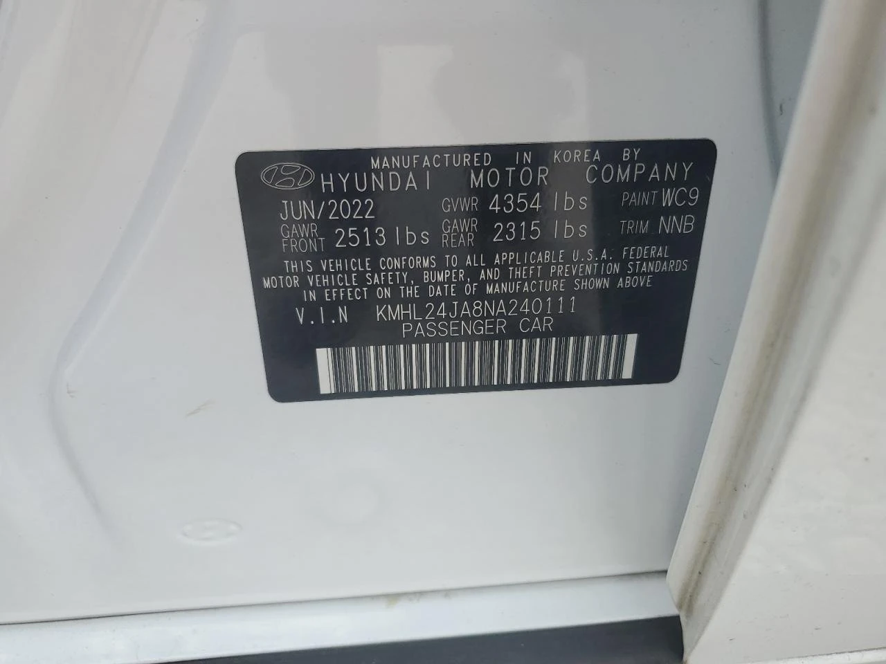 2022 Hyundai Sonata Se 19