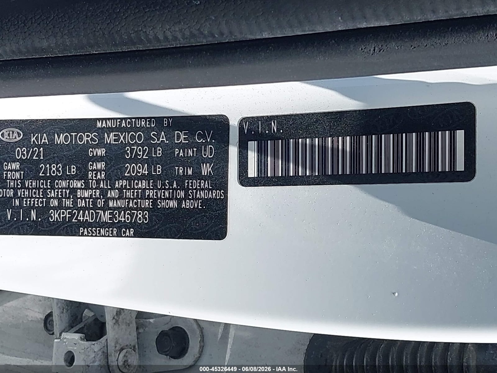 2021 Kia Forte Lxs 12
