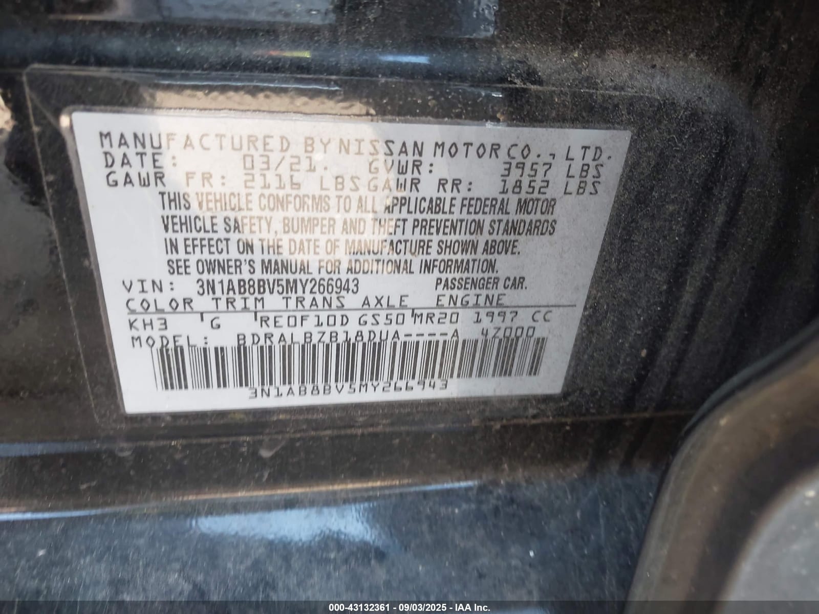 2021 Nissan Sentra S Xtronic Cvt 9