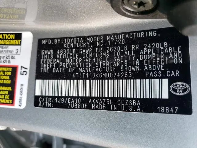 2021 Toyota Camry SE 12