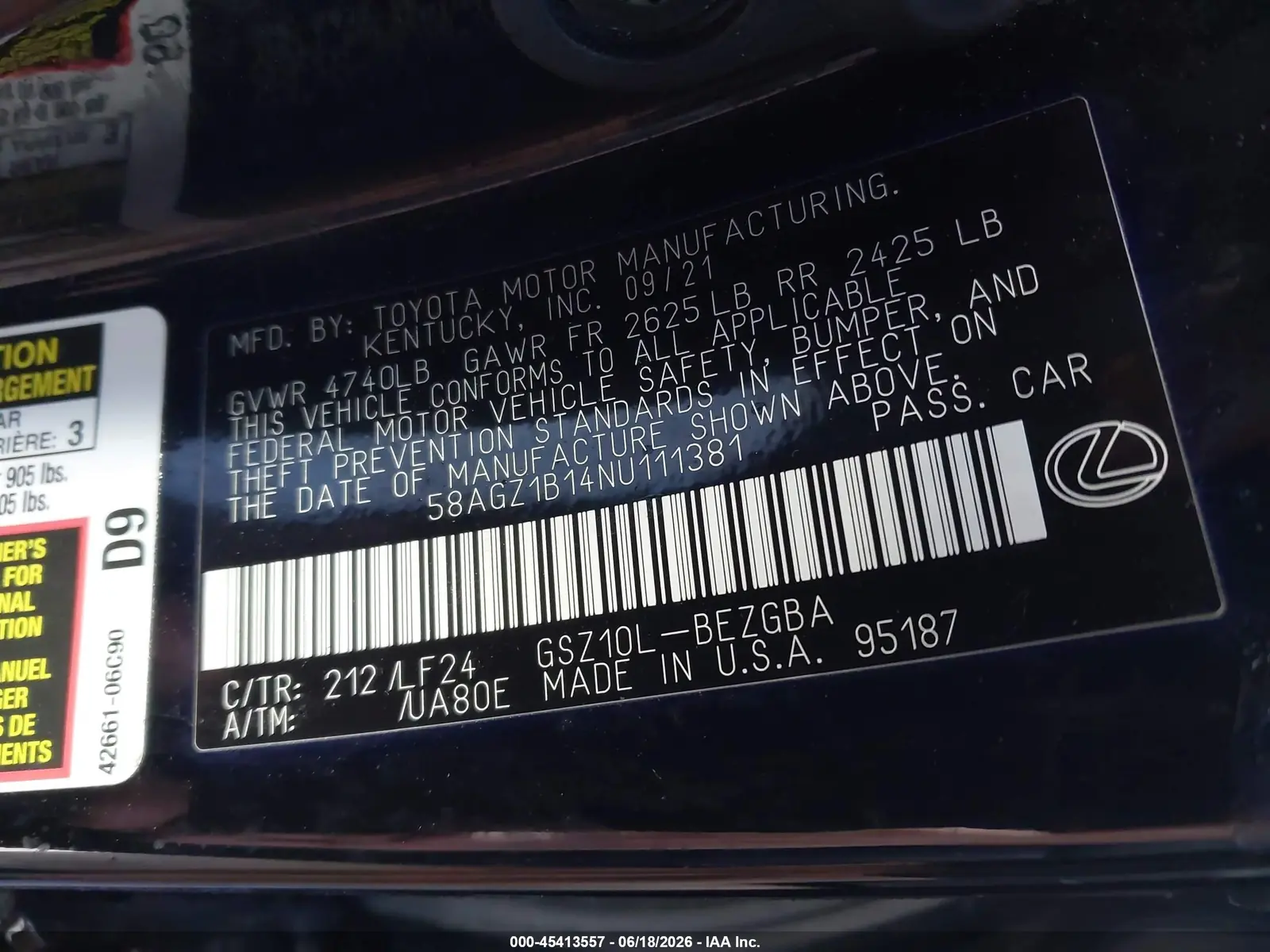 2022 Lexus Es 350 F Sport 13