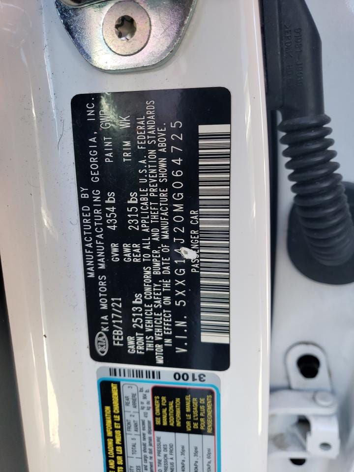 2021 Kia K5 Lxs 20