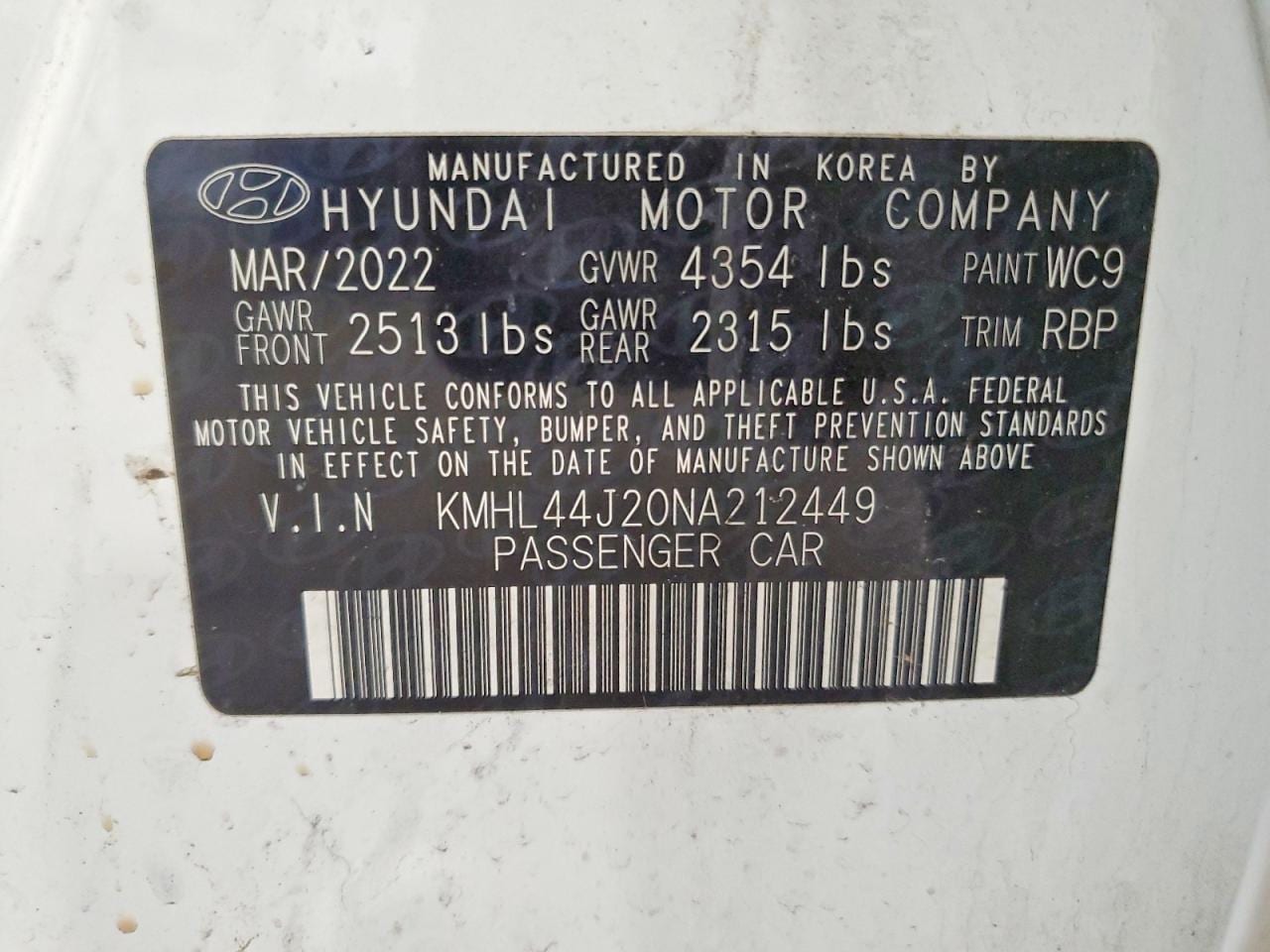 2022 Hyundai Sonata Sel Plus 12